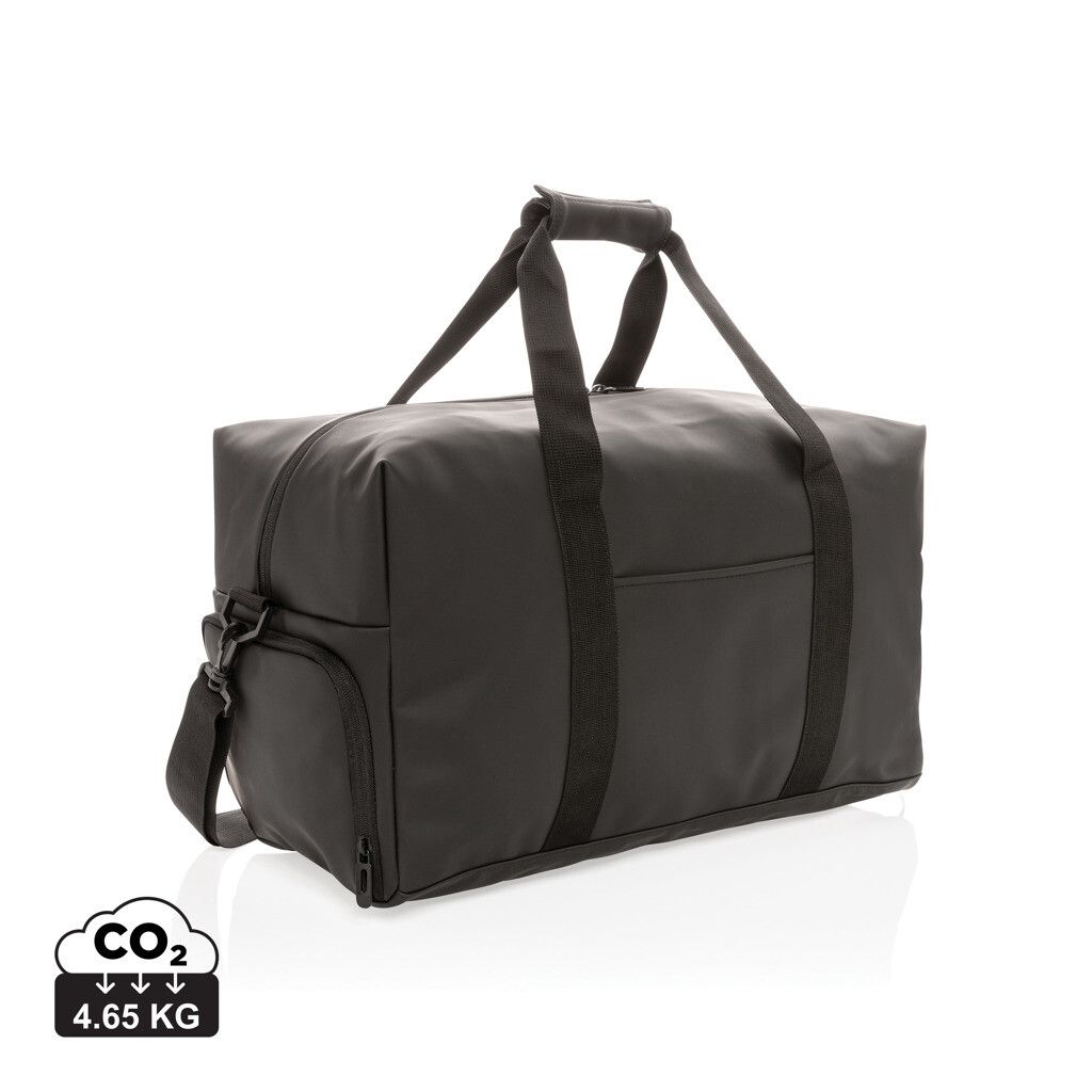 Schicke PU Wochenendtasche - schwarz-444