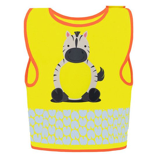 Children's Safety Vest Funtastic Wildlife CO² Neutral - zebra yellow-752