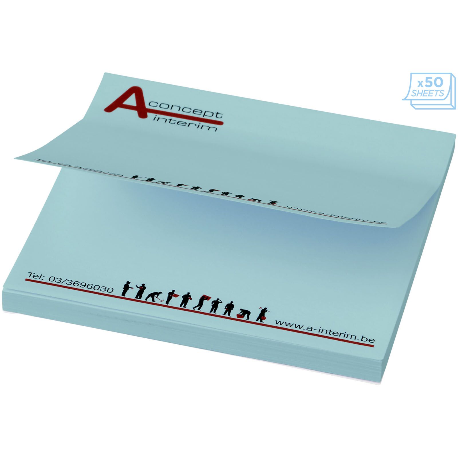 Sticky-Mate Haftnotizen 75x75 mm - hellblau-411
