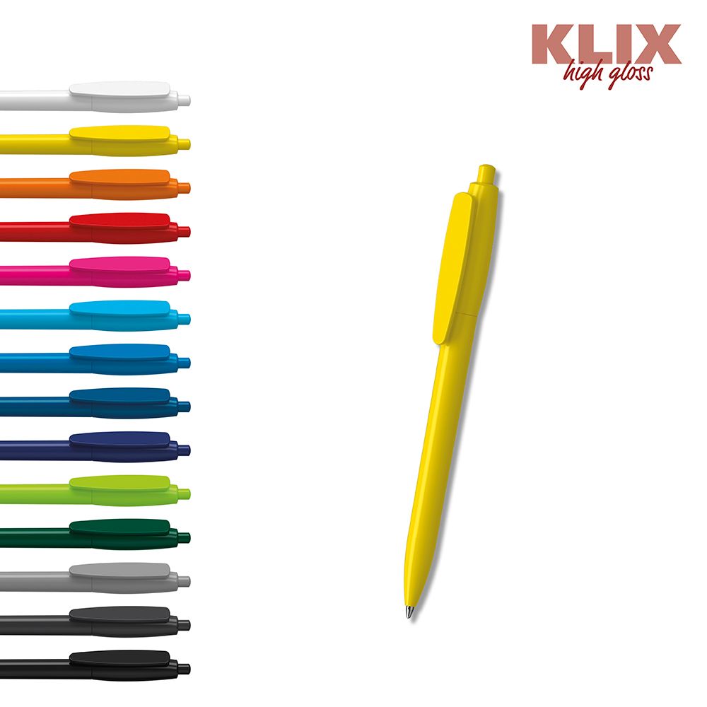 Druckkugelschreiber Klix high gloss - hellgrün-133