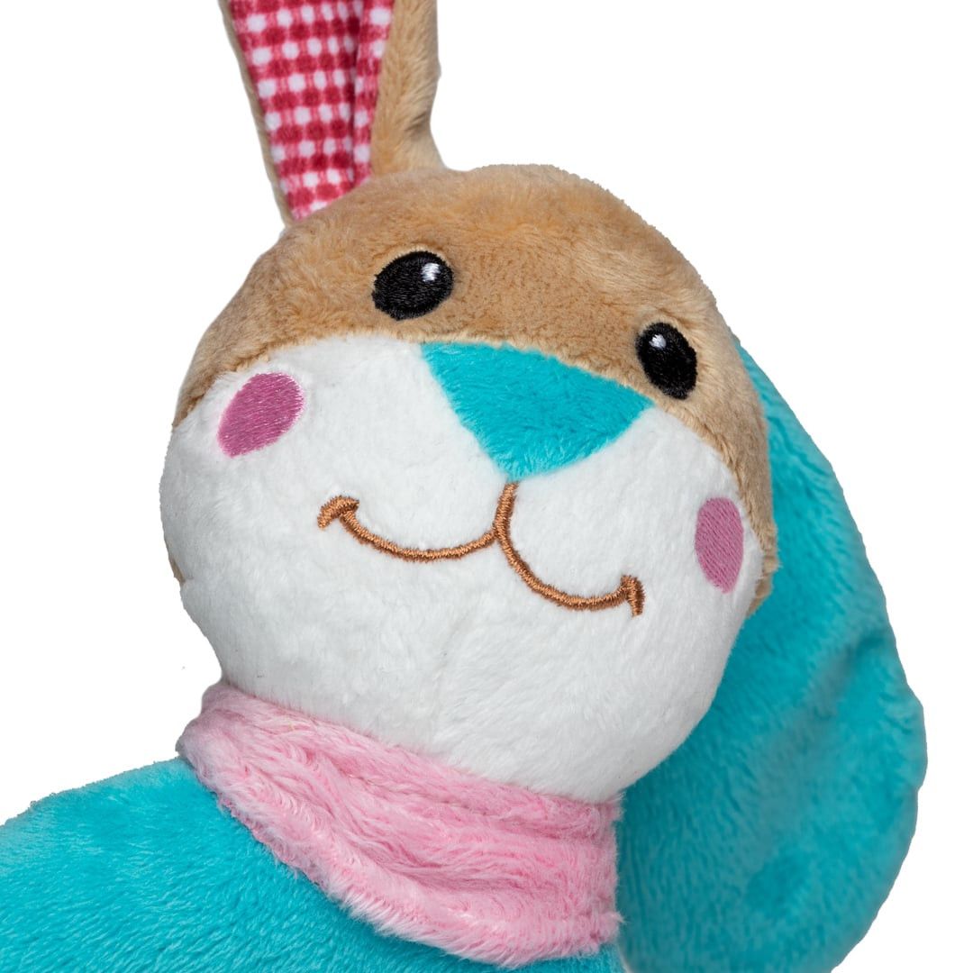 MiniFeet® Greifling Hase, rund mit Rassel - bunt-601