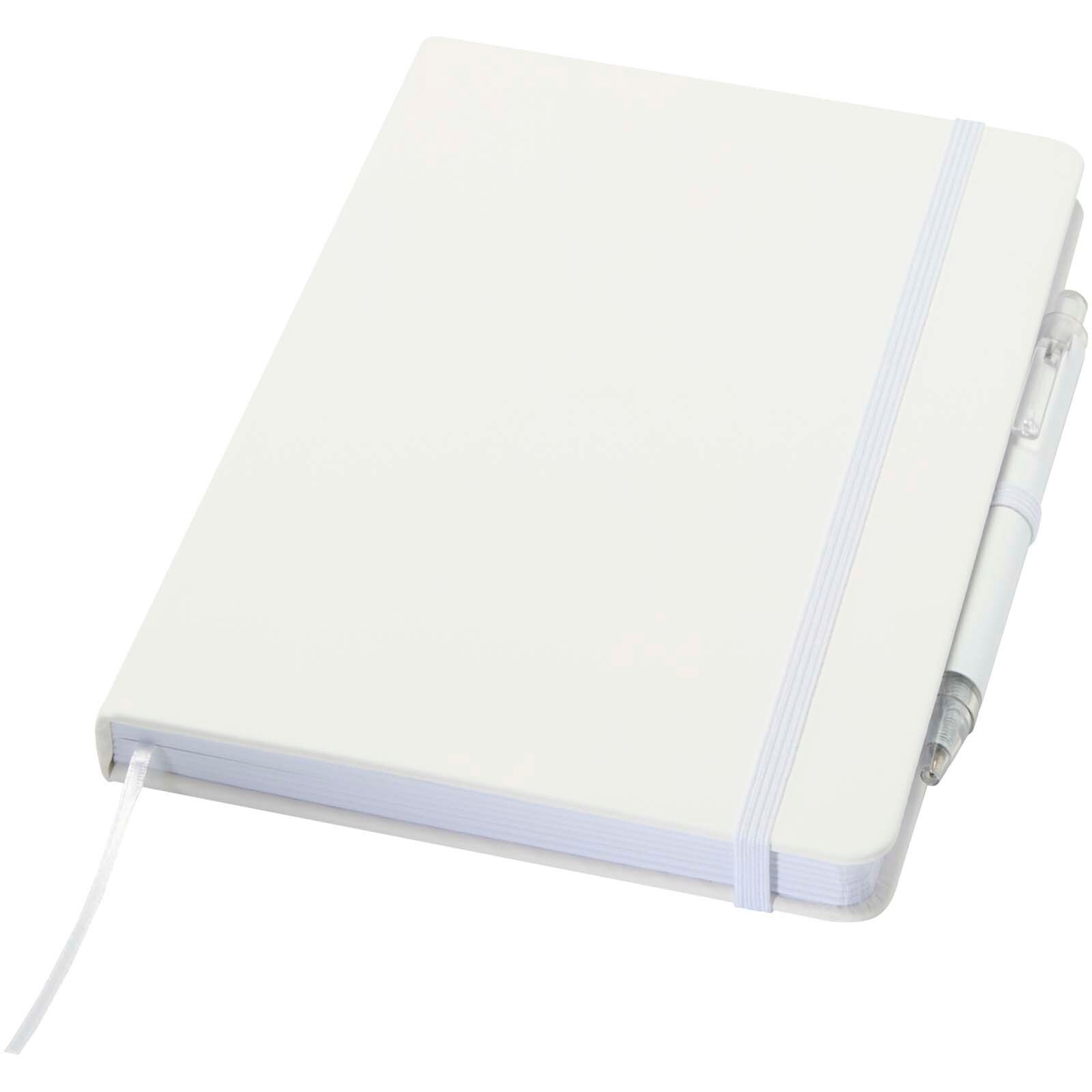 Spectrum Set A5 Hardcover Notizbuch aus Recyclingpapier und einem Kugelschreiber - weiss-834