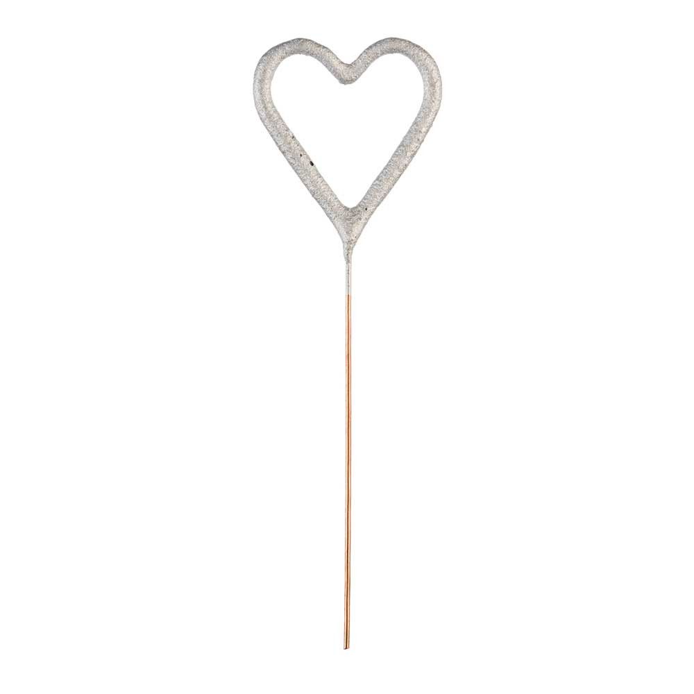 Wondercandle Mini mit Wondercard  - Herz, silber-287