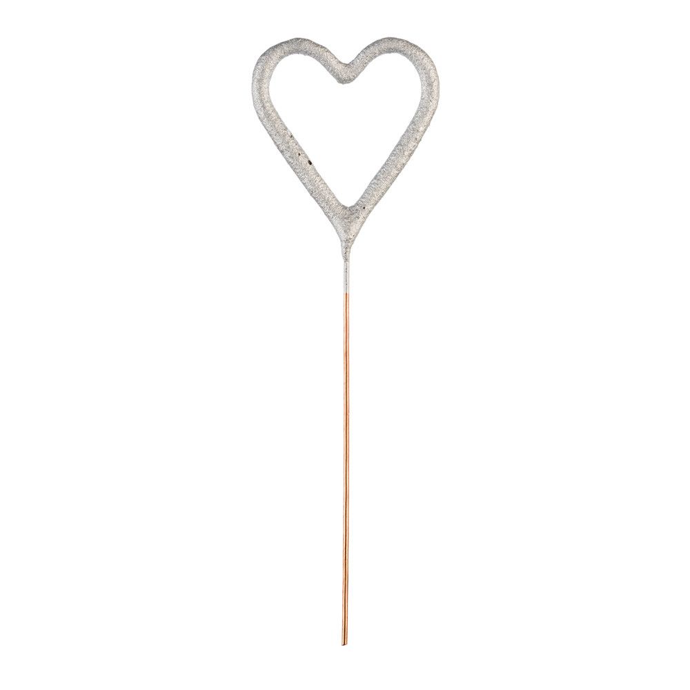 Wondercandle Mini mit Wondercard  - Herz, silber-287