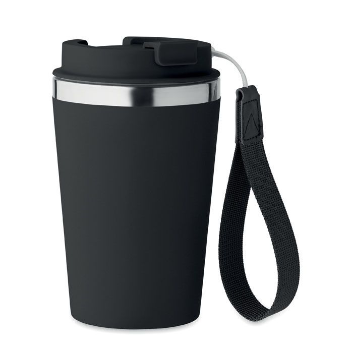 Doppelwandiger Trinkbecher 350 ml TOPAZ - schwarz-289