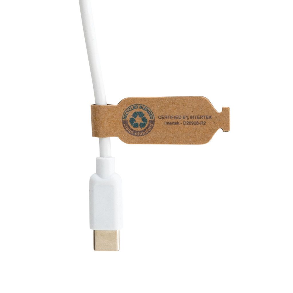 rundes Ontario 6-in-1 Kabel aus RCS recyceltem Kunststoff - weiß-865