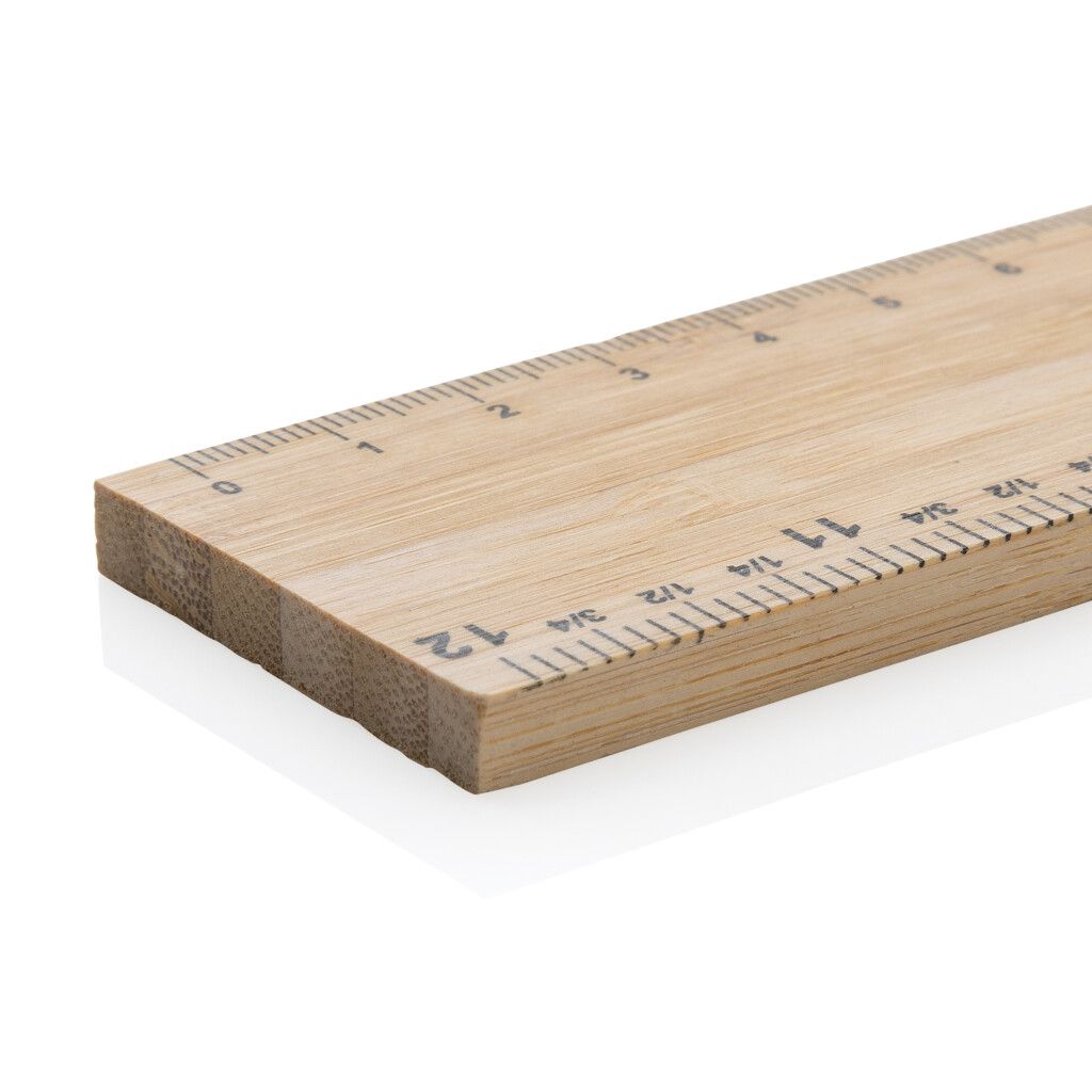 Timberson extra dickes 30cm doppelseitiges Bambuslineal - braun-860