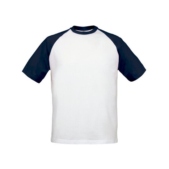 T-Shirt Base-Ball - white - navy - M-314