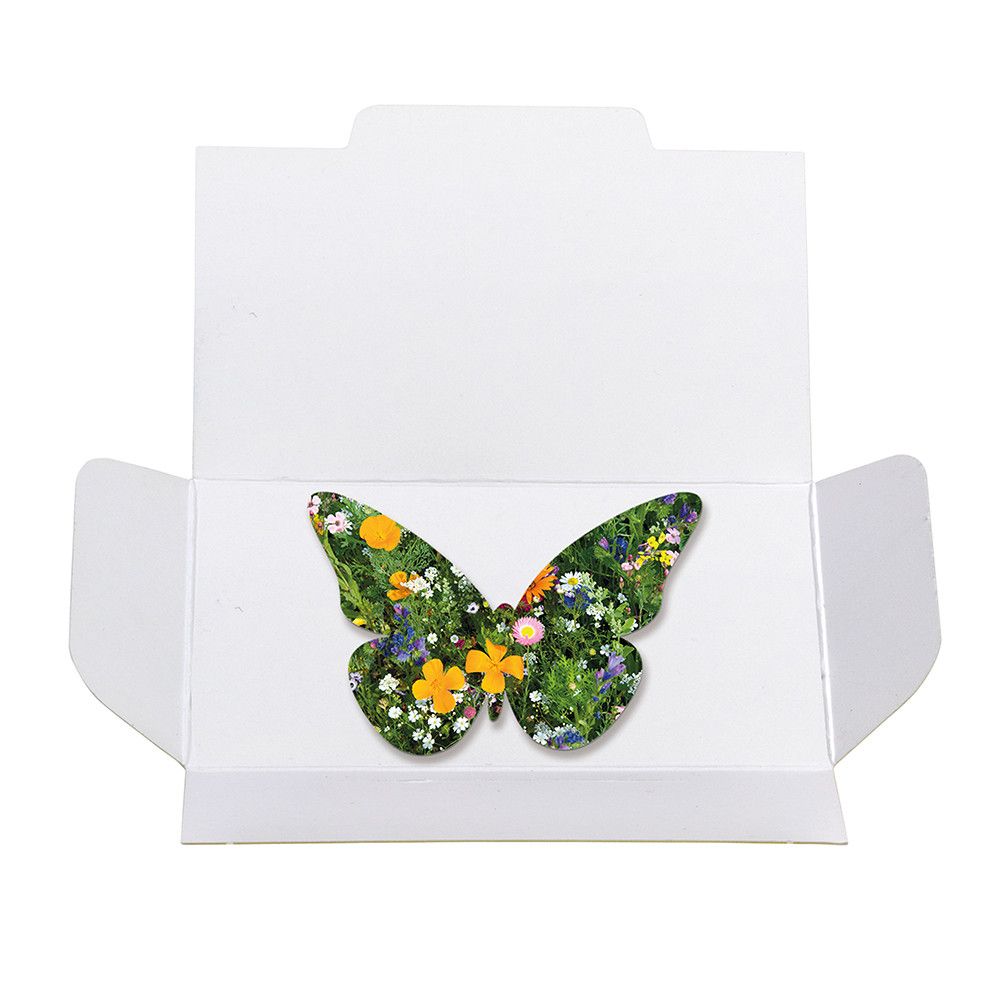 Samenpapier in Klappkärtchen - Schmetterling-375