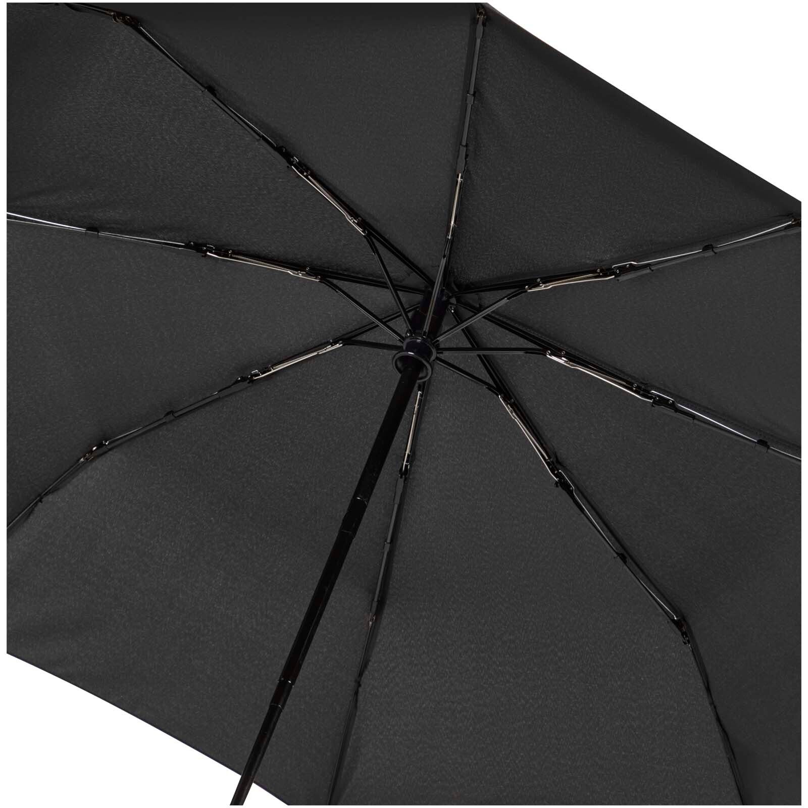 SMART 21" Zoll Kompaktregenschirm aus RPET - schwarz-136