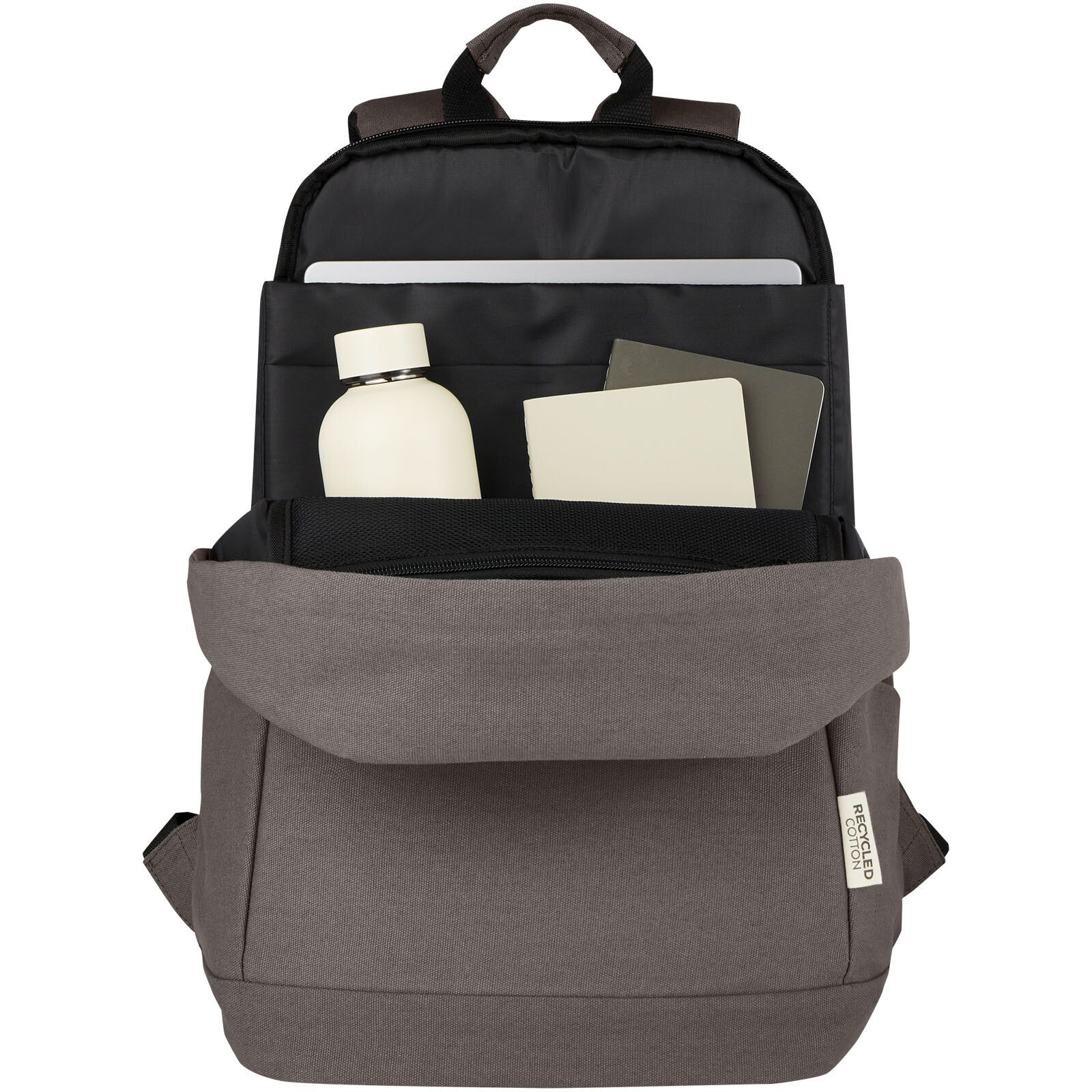 Joey 15,6 Zoll Anti-Diebstahl Laptop Rucksack 18 L aus GRS-recyceltem Canvas - grau-13