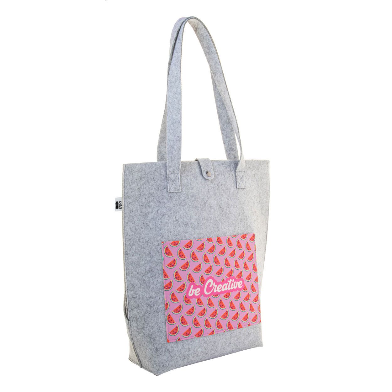 CreaFelt Toteback individuelle RPET Schultertasche - weiß - grau-19