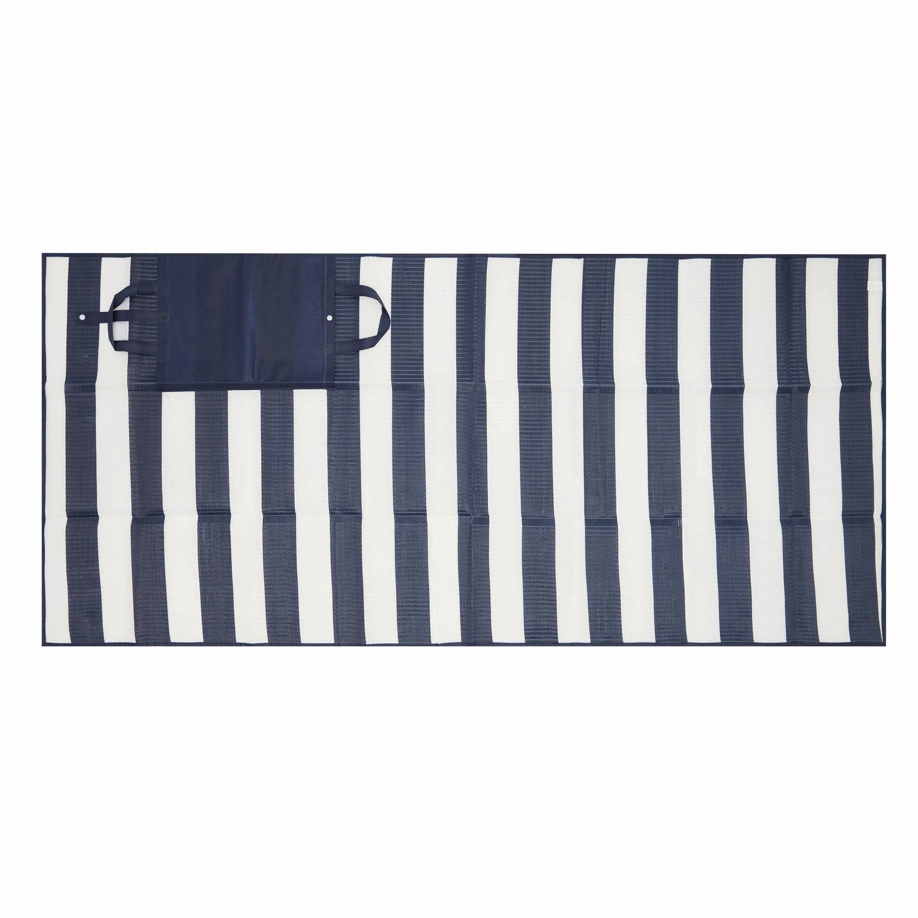 Maritime Strandmatte MARINA - blau - weiß-789