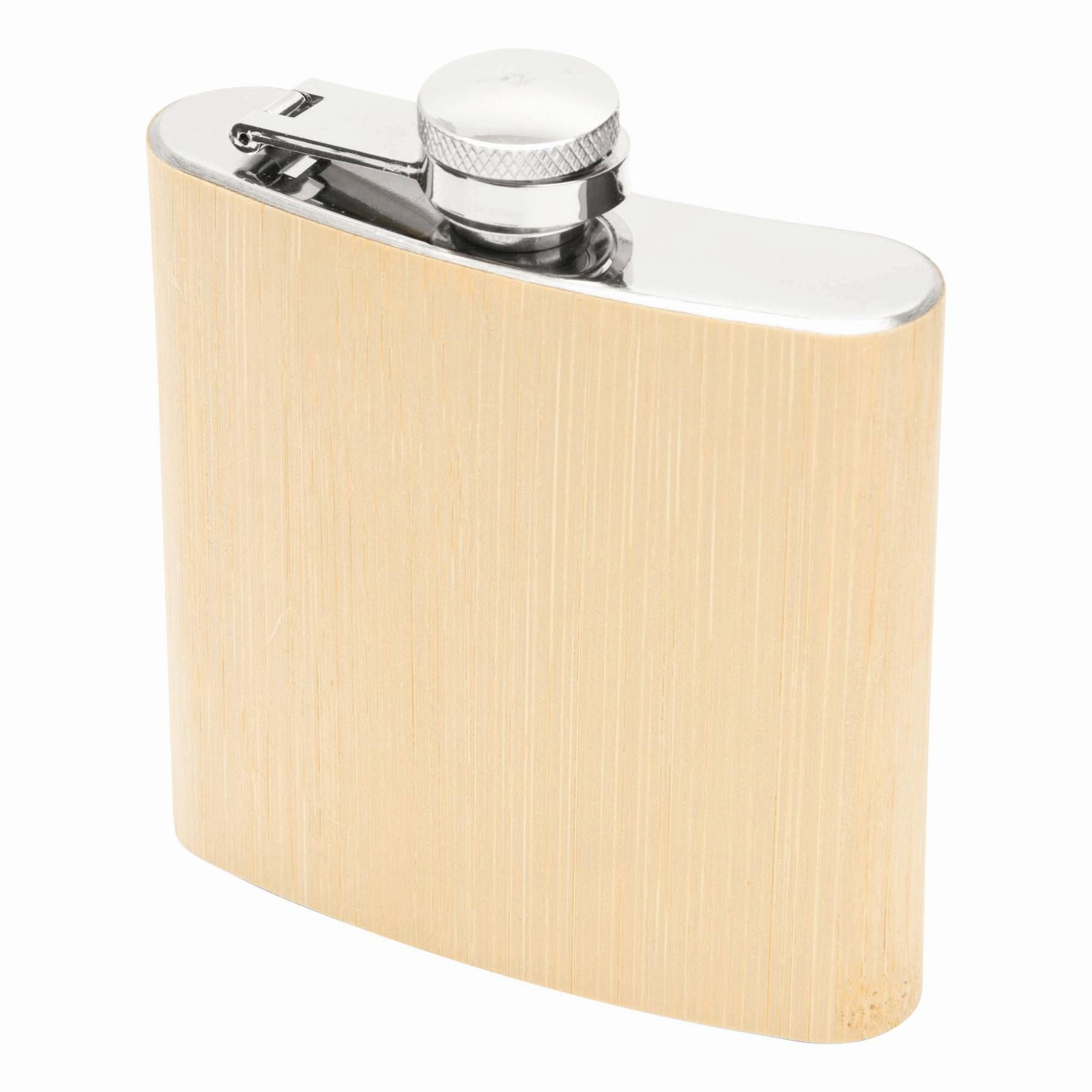 Flachmann BAMBOO STYLE - braun - silber-742