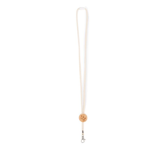 Lanyard mit Metallkarabiner KARA - beige-94