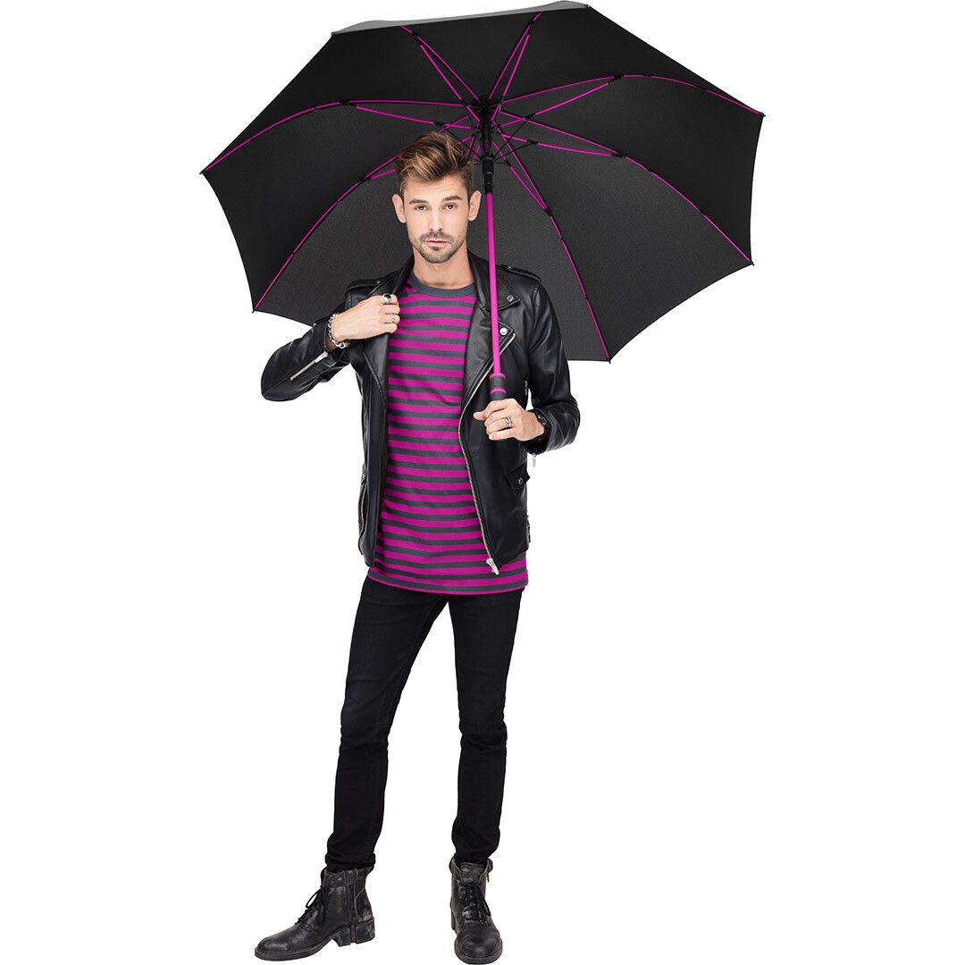 AC-Gästeschirm FARE® Style Ø130 cm - schwarz - magenta-280