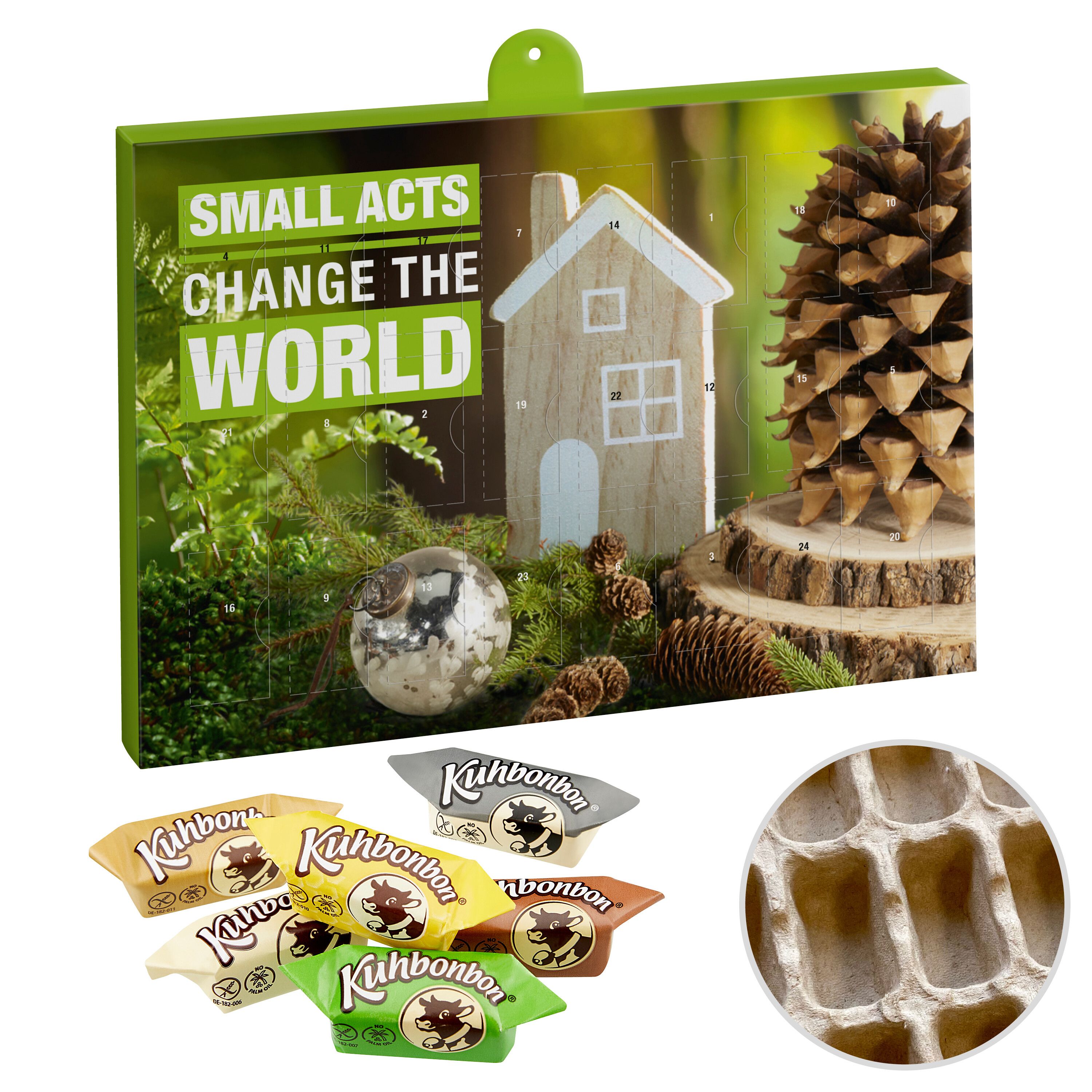 Premium Marken-Adventskalender PAPIER mit Kuhbonbons®-653