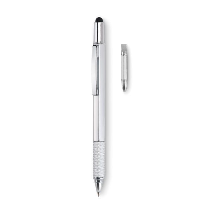 Kugelschreiber Multifunktion TOOLPEN - mattsilber-956