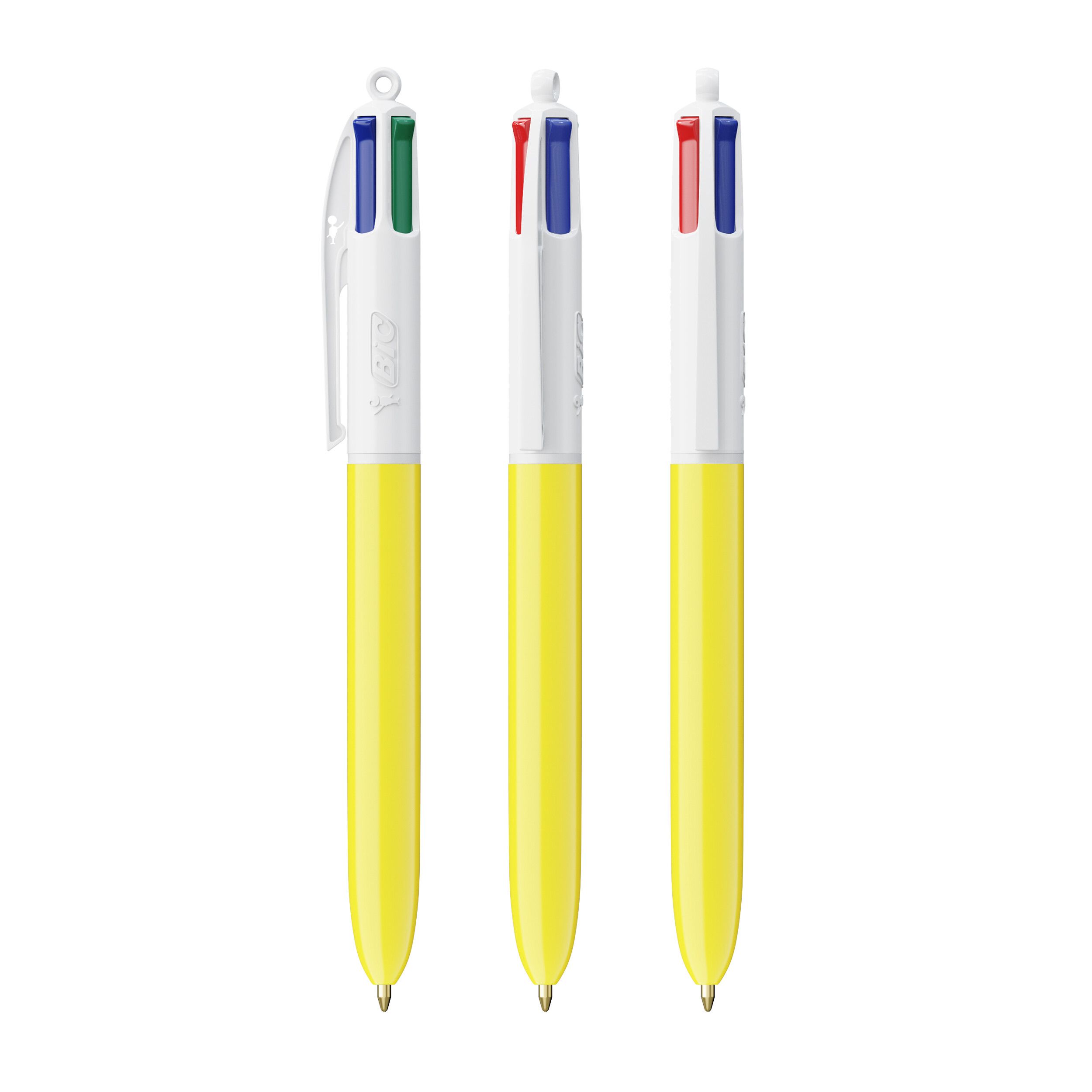 BIC® 4 Colours® Kugelschreiber - weiß - gelb-974
