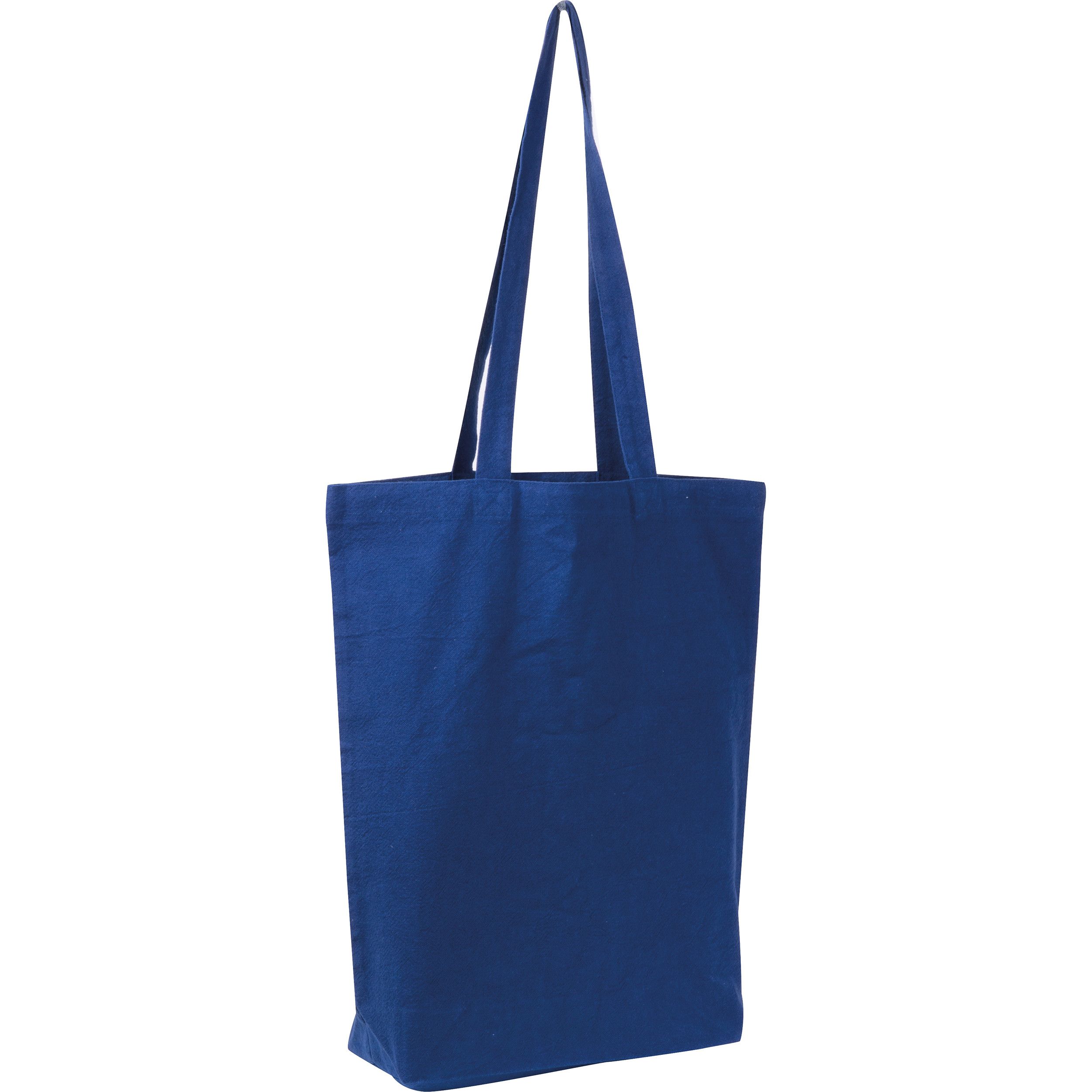 Fairtrade Baumwolltasche mit Bodenfalte PIOTR - dunkelblau-140