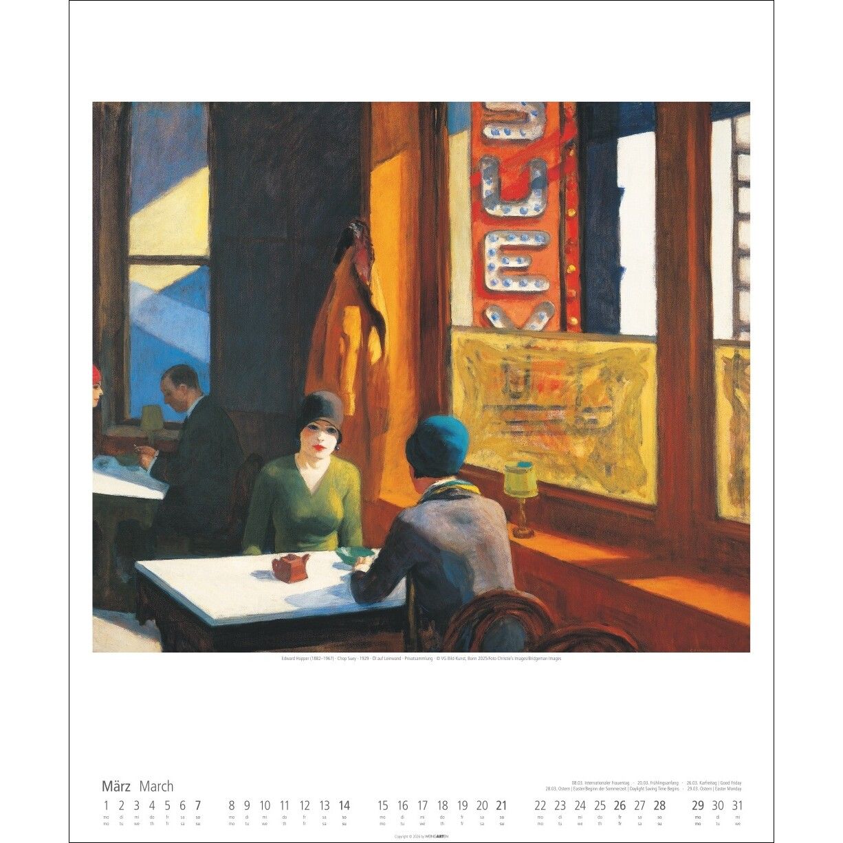 Edward Hopper - Kunst & Kultur Kalender-858
