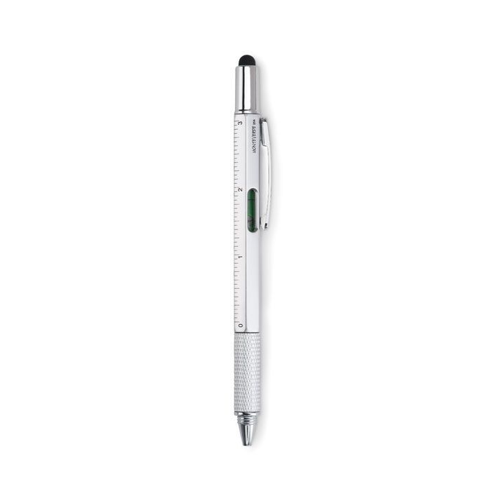 Kugelschreiber Multifunktion TOOLPEN - mattsilber-64