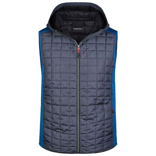 Men´s Knitted Hybrid Vest - kiwi melange - anthracite melange-184