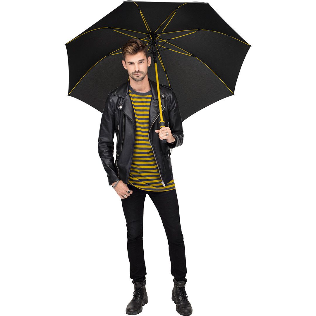 AC-Gästeschirm FARE® Style Ø130 cm - schwarz - gelb-683