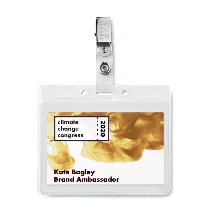 Transparente Kartenhülle CLIPBADGE - transparent-547