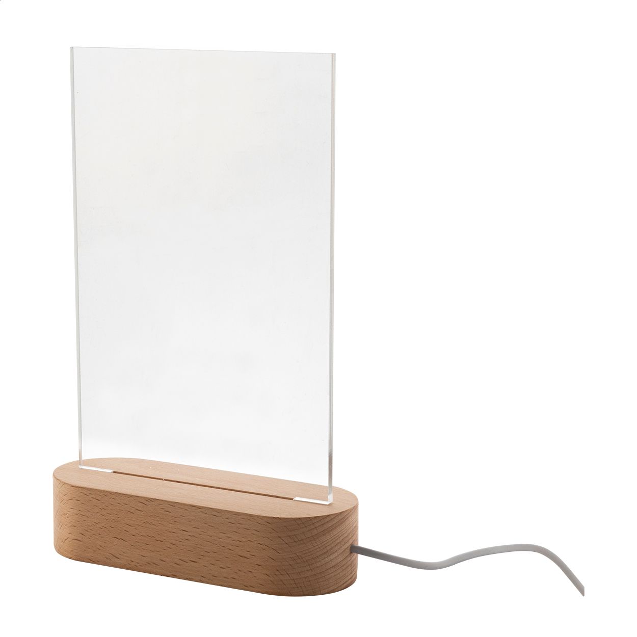 Woodify LED-Trophäe, Rechteck - transparent - natur-883