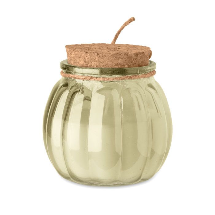 Kerze aus Pflanzenwachs PUMKIN - beige-193