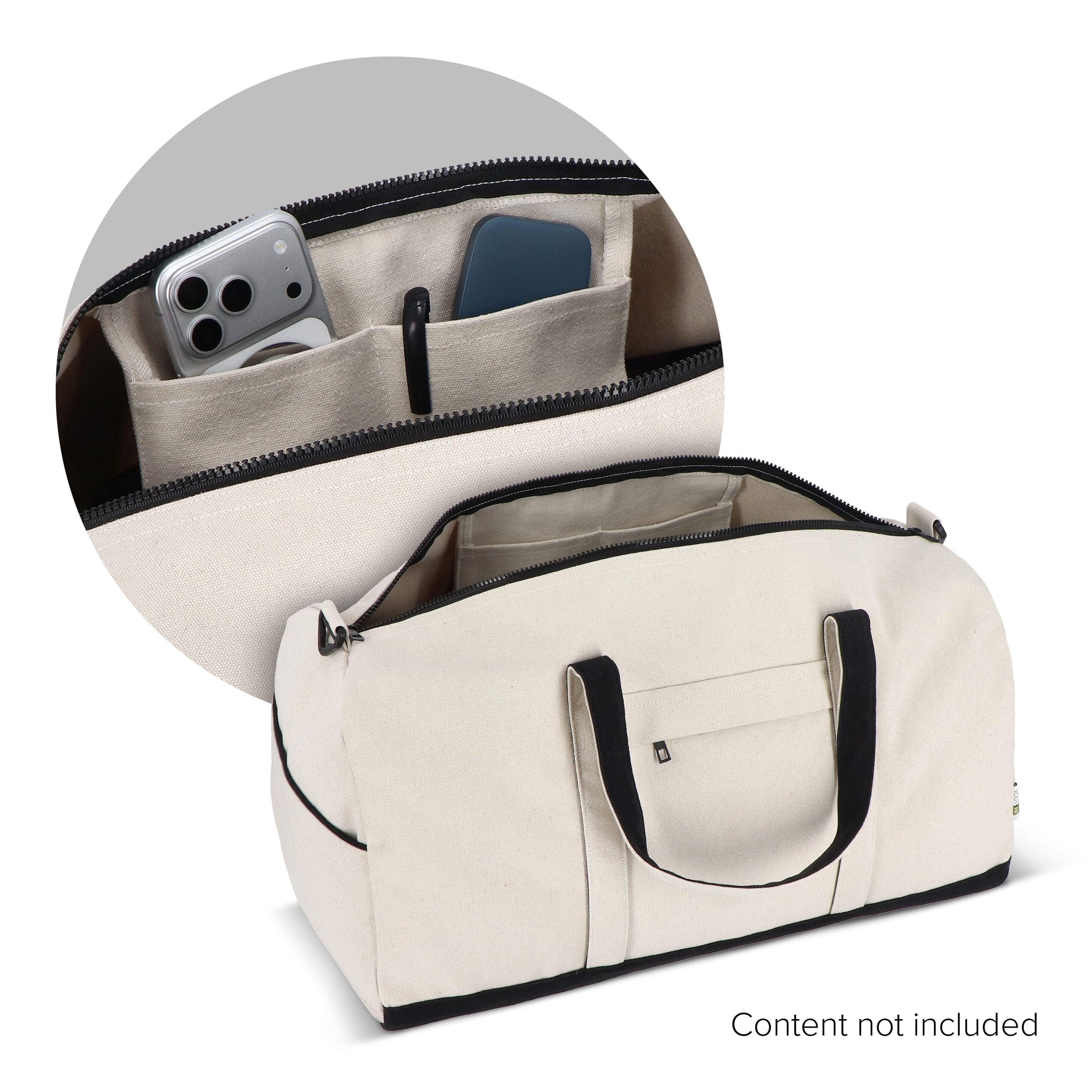 Reuuz Canvas Reise-/Sporttasche - beige - schwarz-374