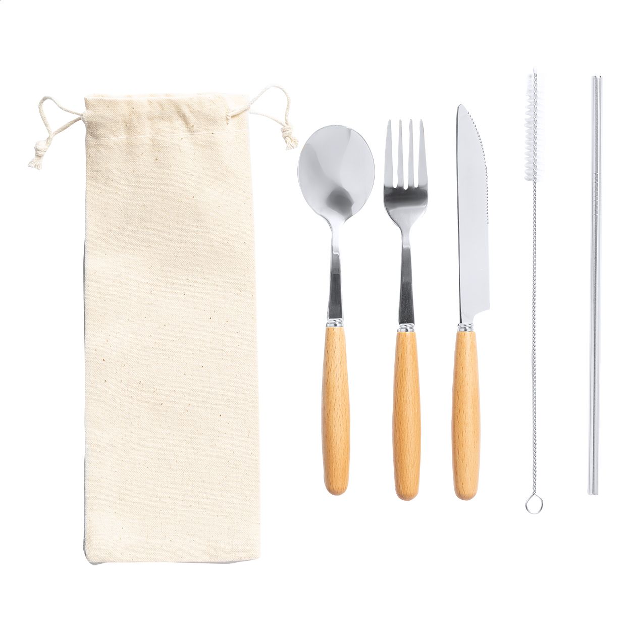 Besteckset Basuky - natur-525
