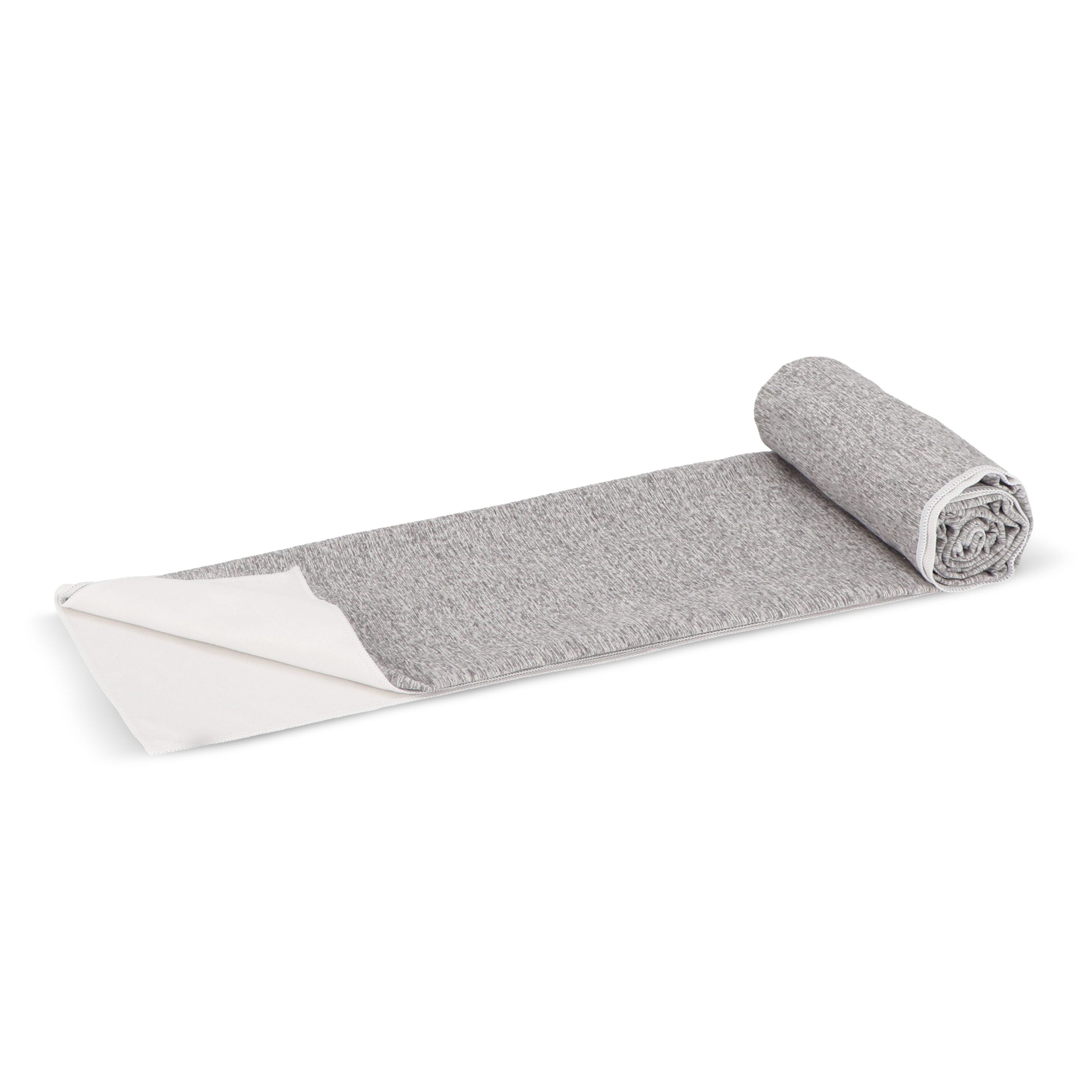 Schnelltrocknendes Handtuch R-PET 100 x 180 cm Sublimation - weiss  -  grau-269