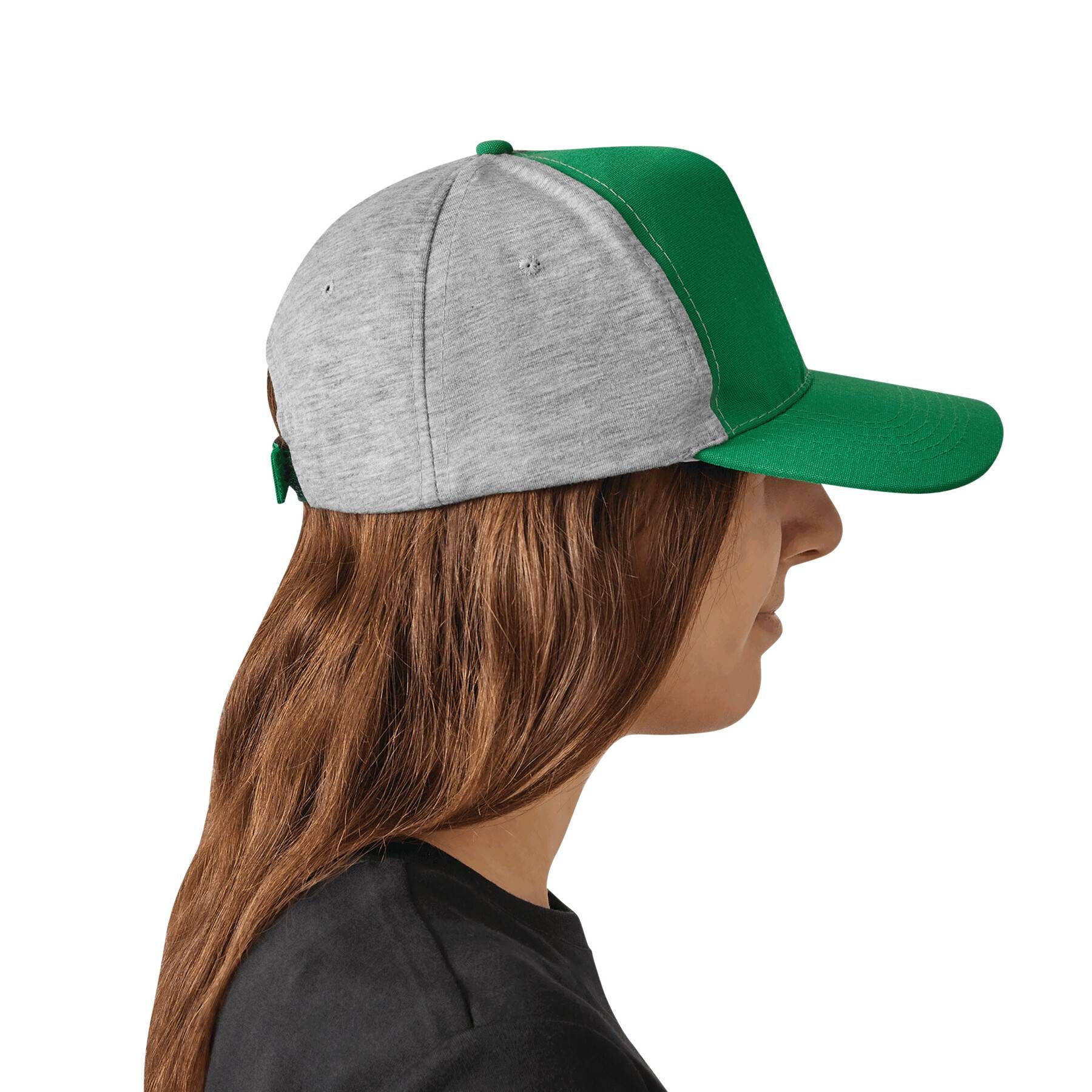 5-Panel-Baseball-Cap UP TO DATE - dunkelgrün - grau-755