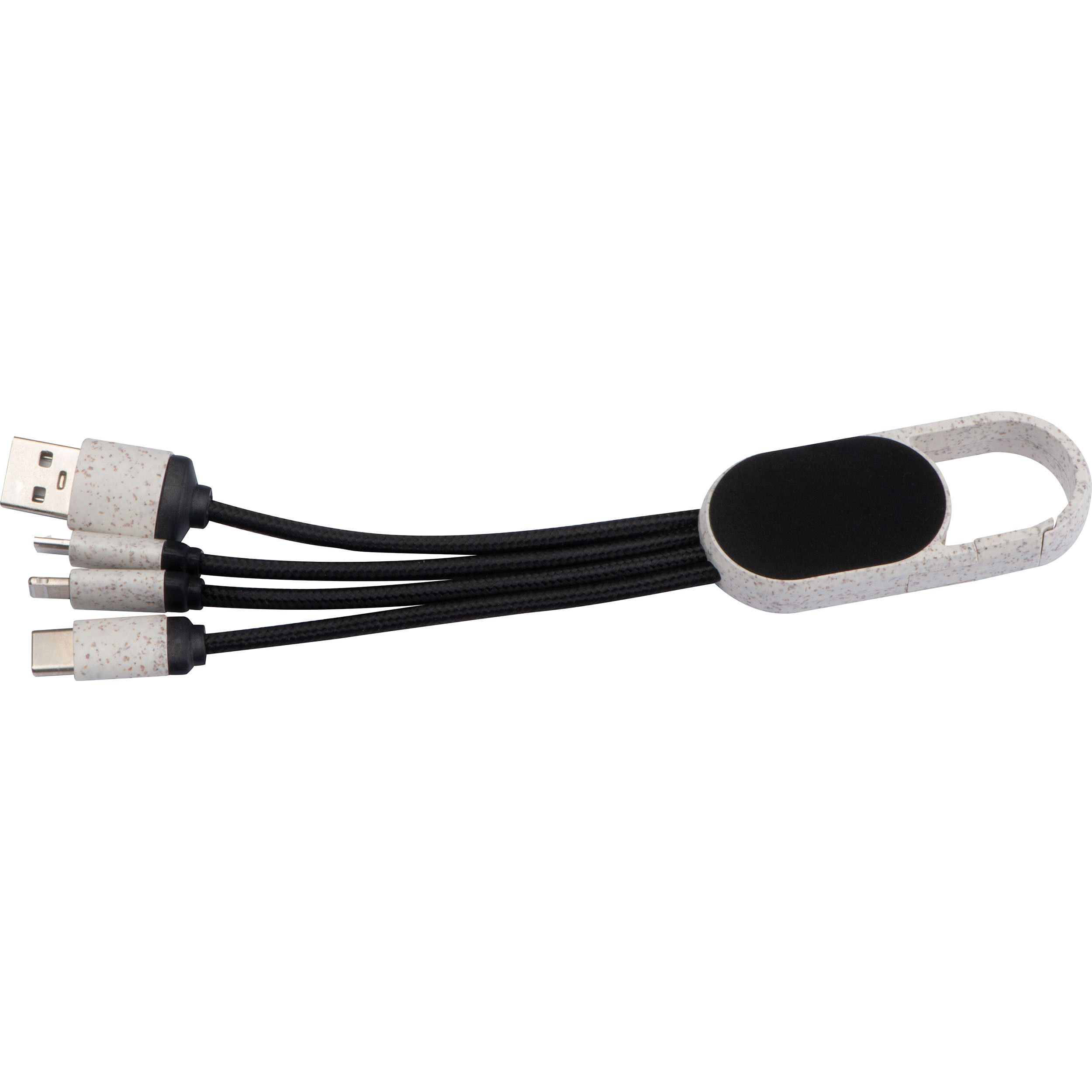 Ladekabel aus Weizenstroh mit Leuchtfunktion - beige-51