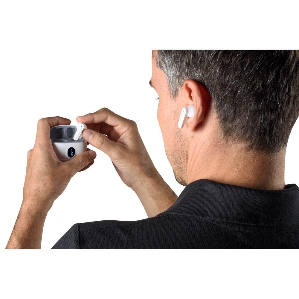 CAETANO Wireless Earphones aus recyceltem ABS (100% rABS) 4 Std. Akku - weiß-84