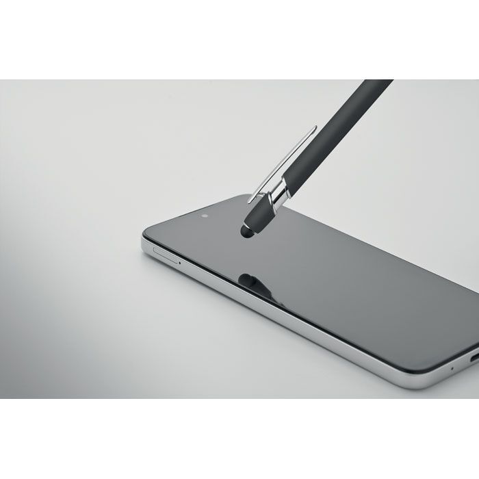Druckkugelschreiber mit Stylus SIPARO - schwarz-336
