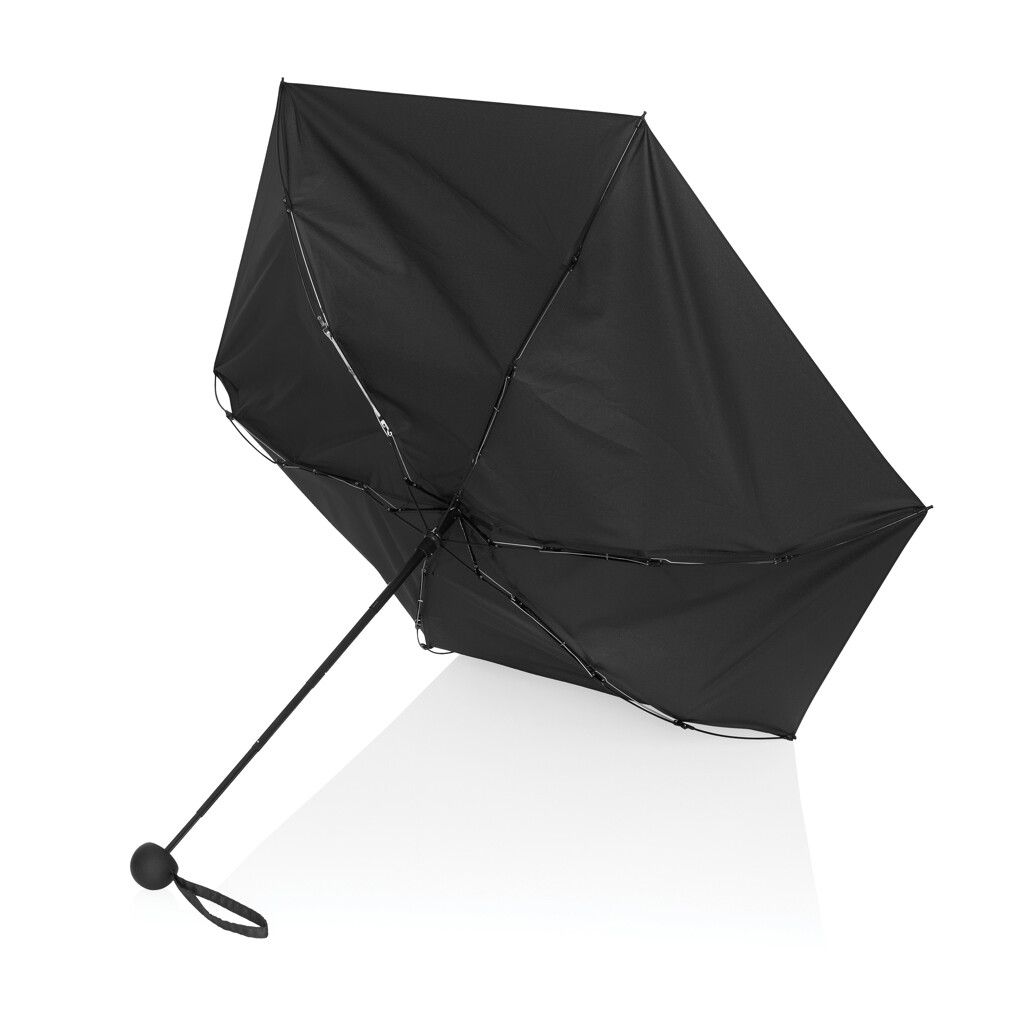 19,5“manueller Super-Mini-Schirm aus Aware™ rPET 190T Pongee - schwarz-409