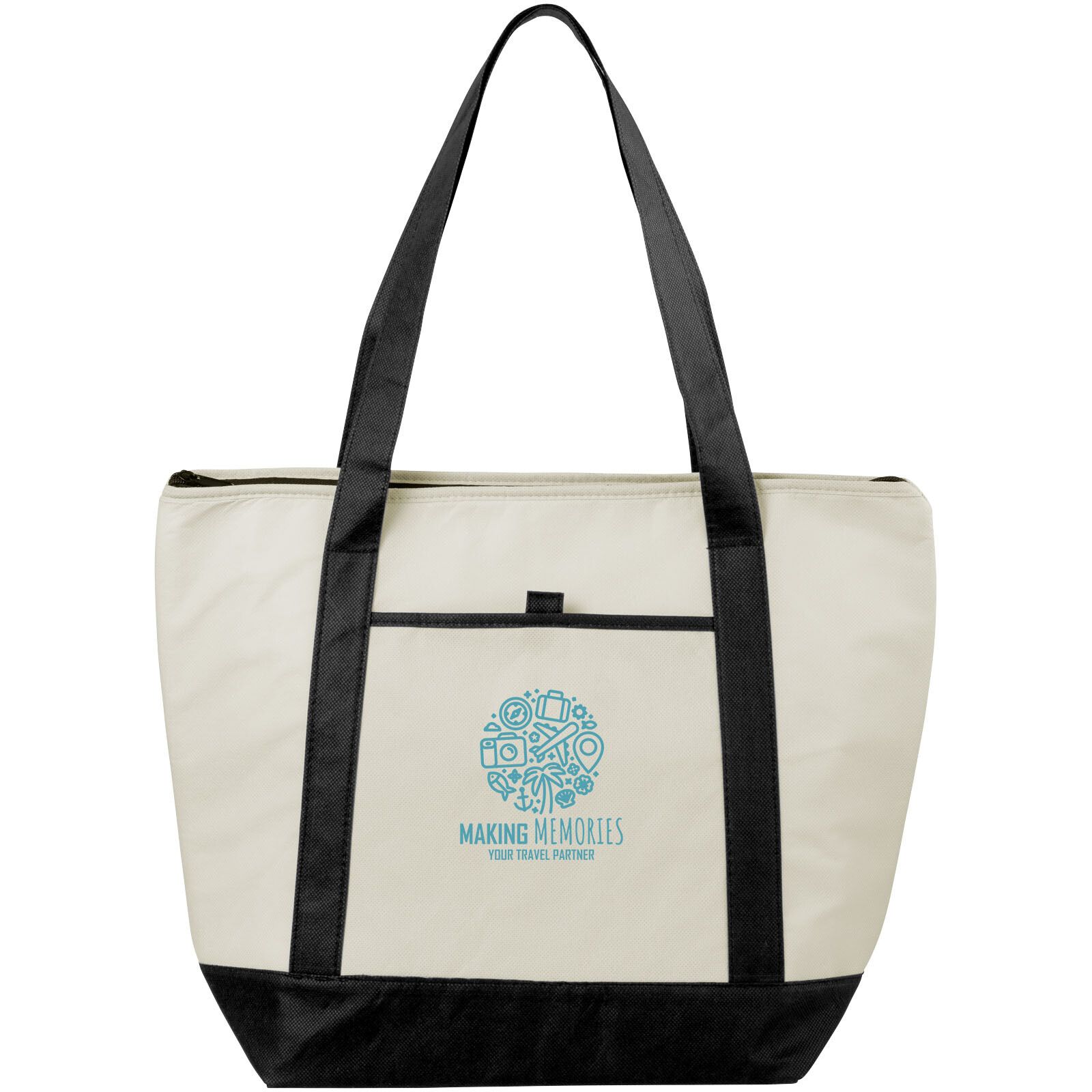 Lighthouse Non Woven Kühltasche 21L - natural -  schwarz-227