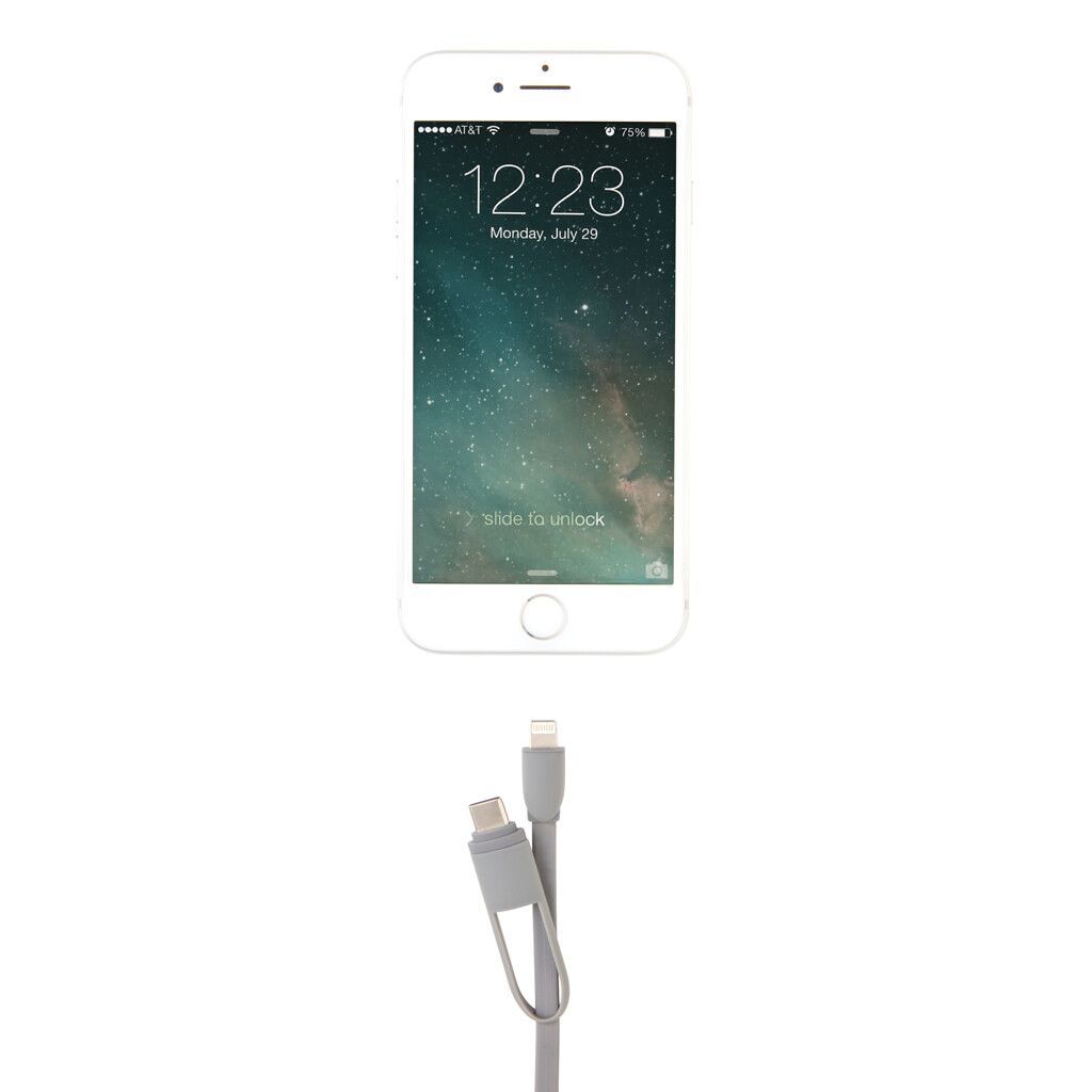 3-in-1 ausziehbares Kabel - grau-951