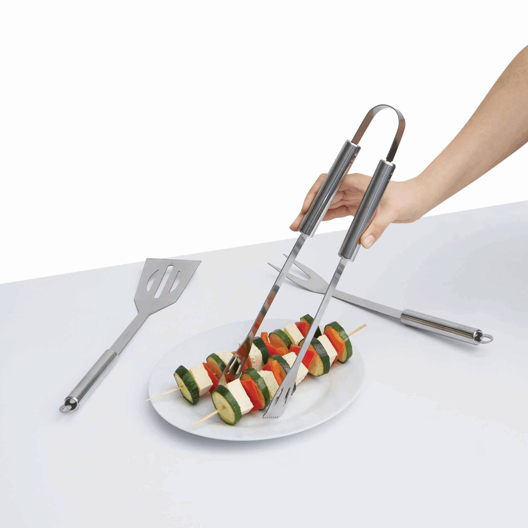 Grillbesteck SMOKY - rot - schwarz-610