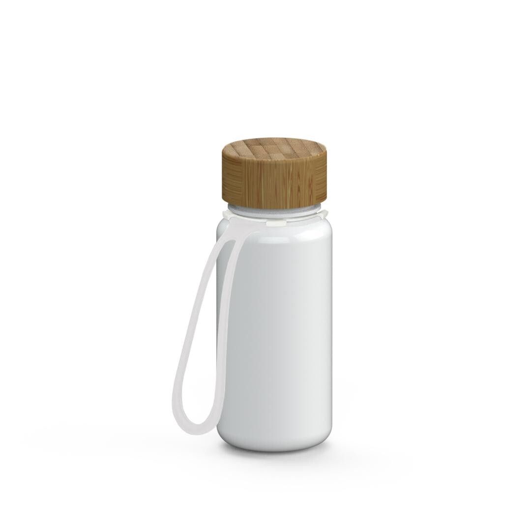 Trinkflasche Natural, 400 ml, inkl. Strap - weiß - transparent-839