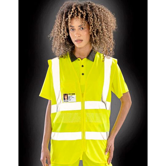Zip I.D. Safety Tabard - fluorescent orange-106