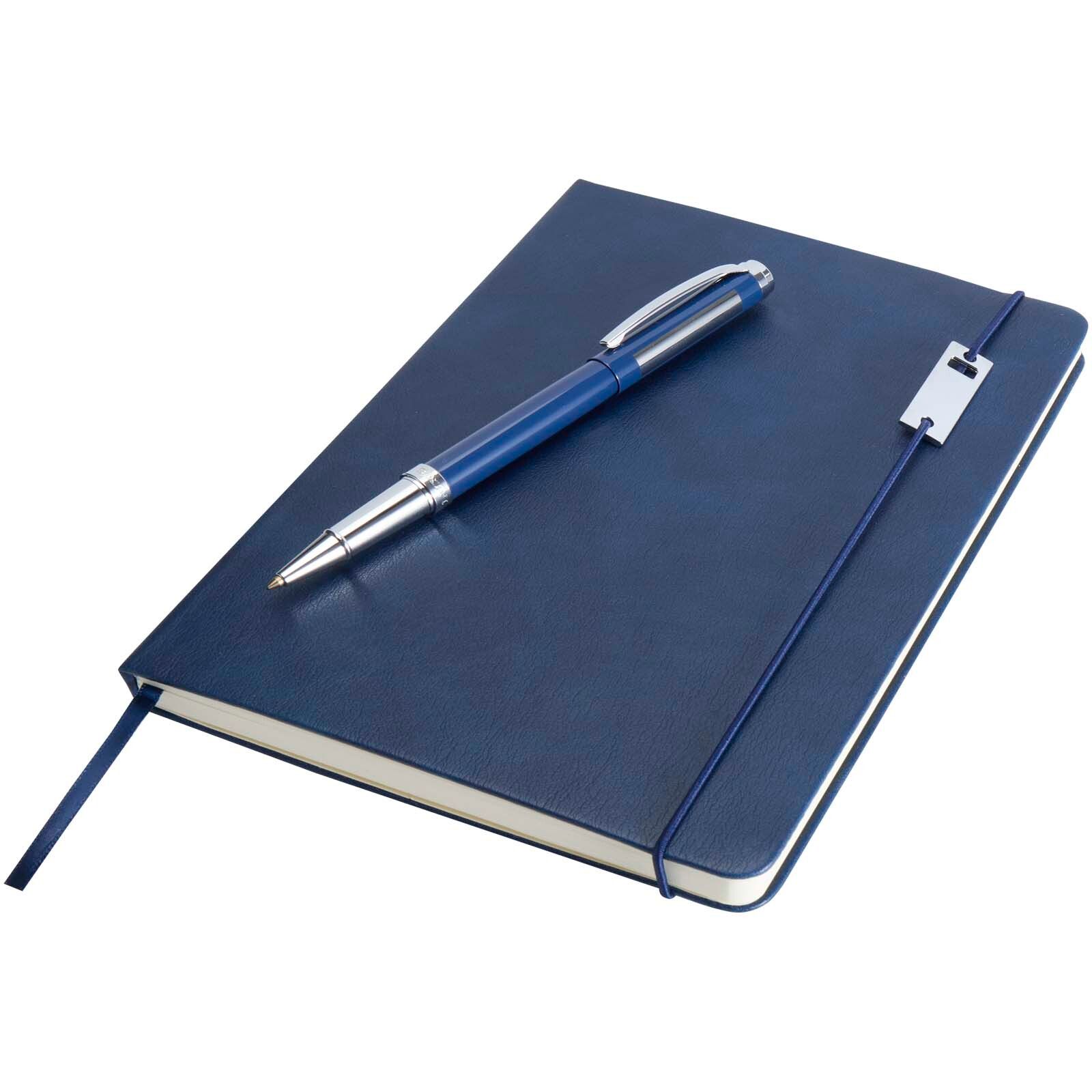 Legato Elegance A5 Hardcover Notizbuch mit Tintenroller Set - ozeanblau -  ozeanblau-373