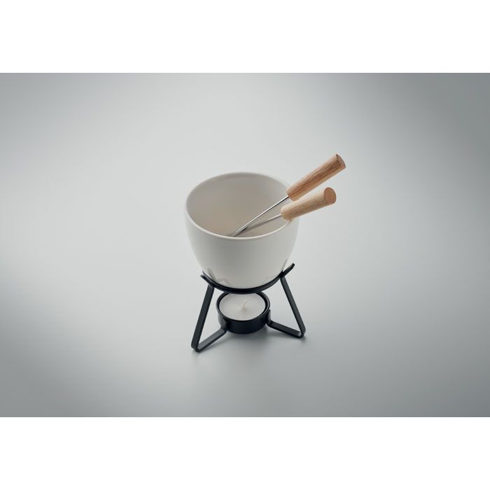 Keramik-Fondue-Set 240 ml KASE - weiß-147