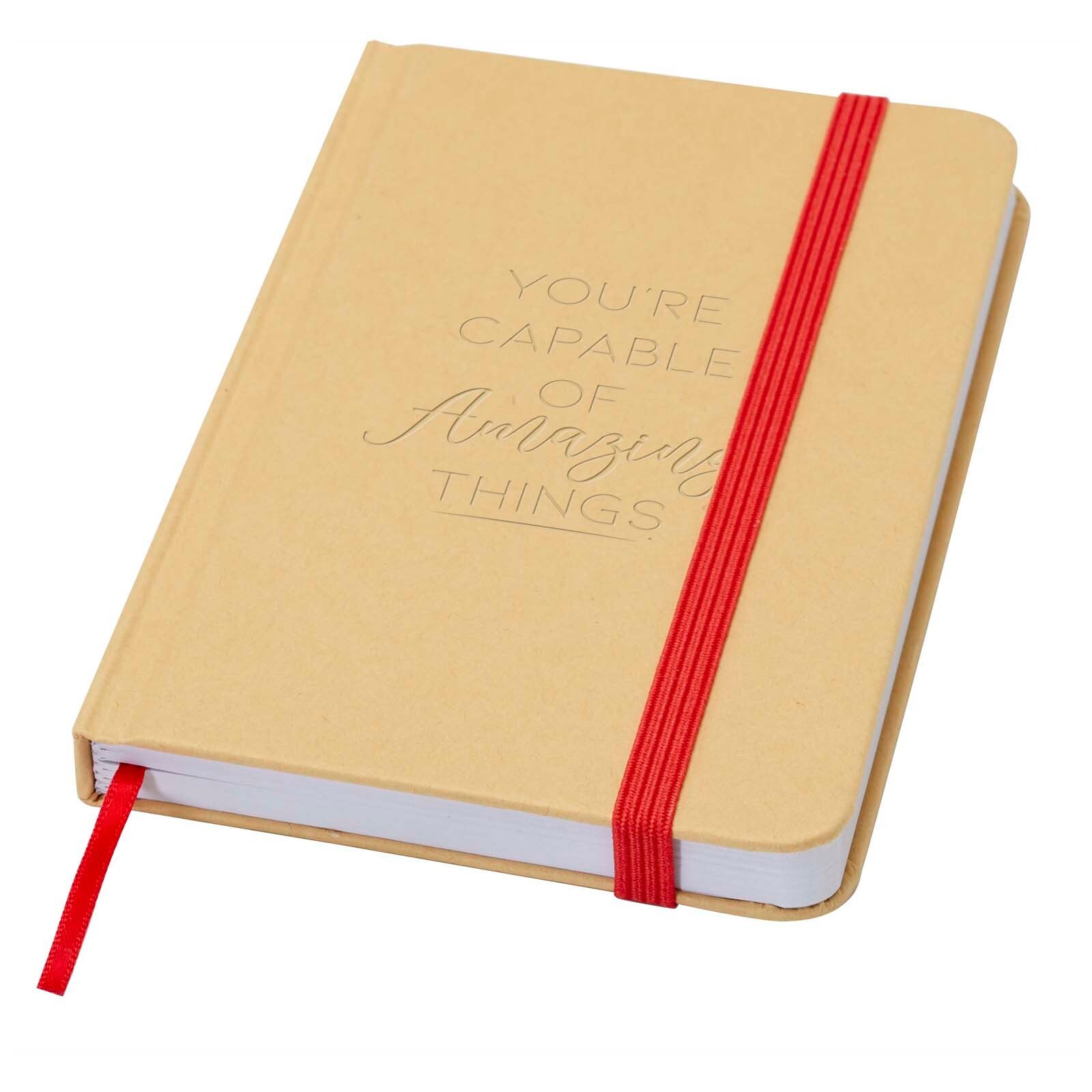 Reed A6 Hardcover Notizbuch, blanko, aus recyceltem Material - rot-398