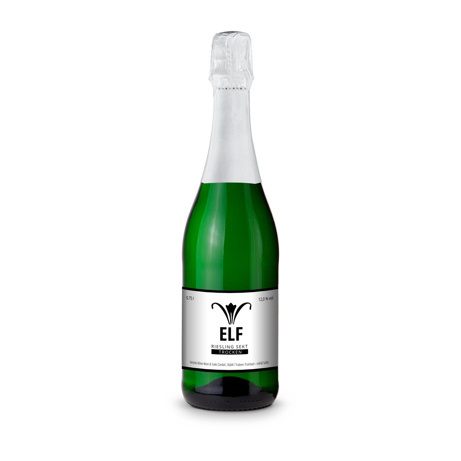 Sekt - Riesling - Flasche grün, 0,75 l - Kapselfarbe Weiß-660