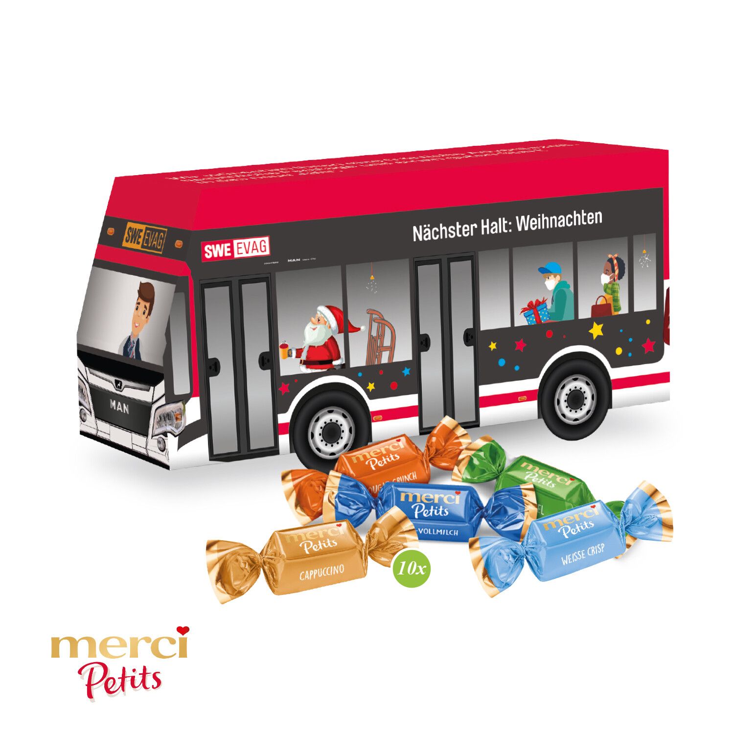 3D Präsent "Bus" mit Merci Petits-698