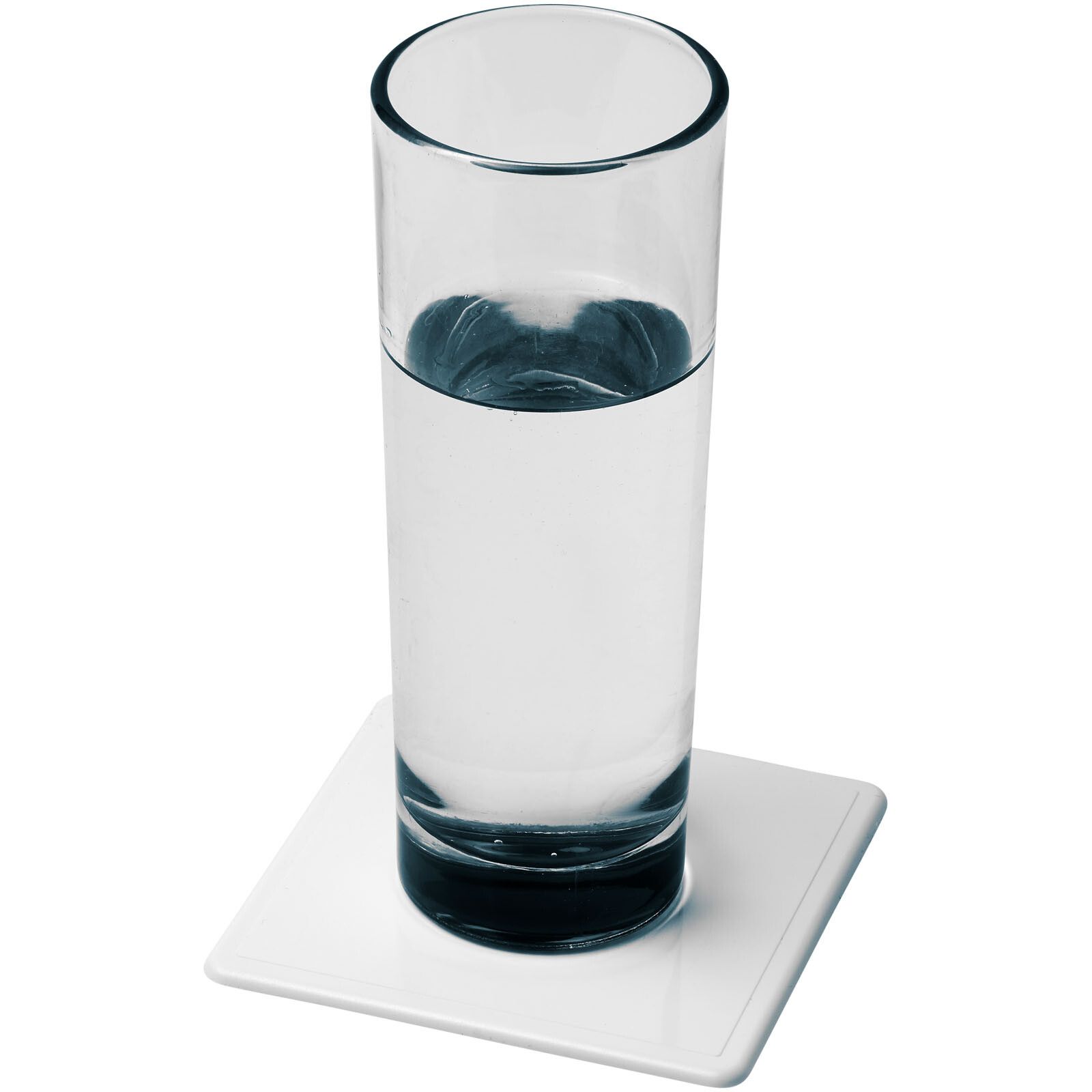 Renzo quadratischer Kunststoffuntersetzer - weiss-934